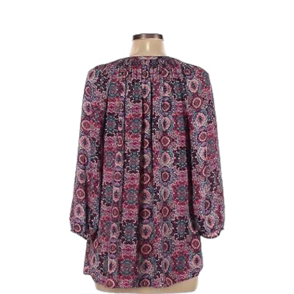 DR2 Medallion Peasant Top Tunic 3/4 Sleeve Size XL - Picture 5 of 11